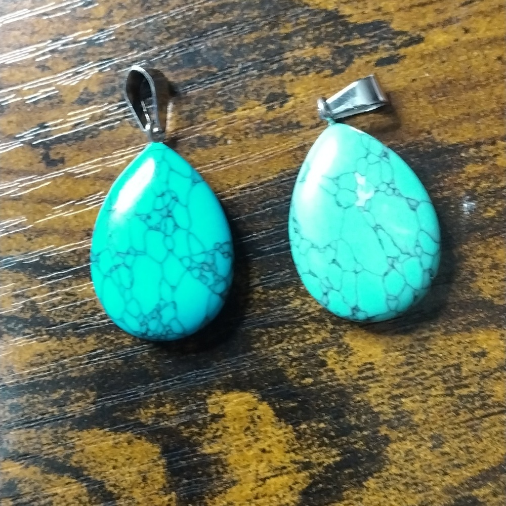 #1Blue turquoise/#2 green turquoise natural stone
